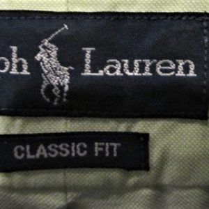 Ralph Lauren Mens Green B'Down Classic Fit Shirt